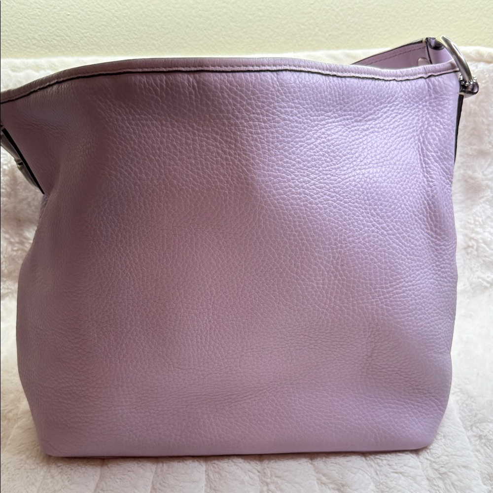 Coach Purple Leather Hobo Bag - Picture 3 of 6